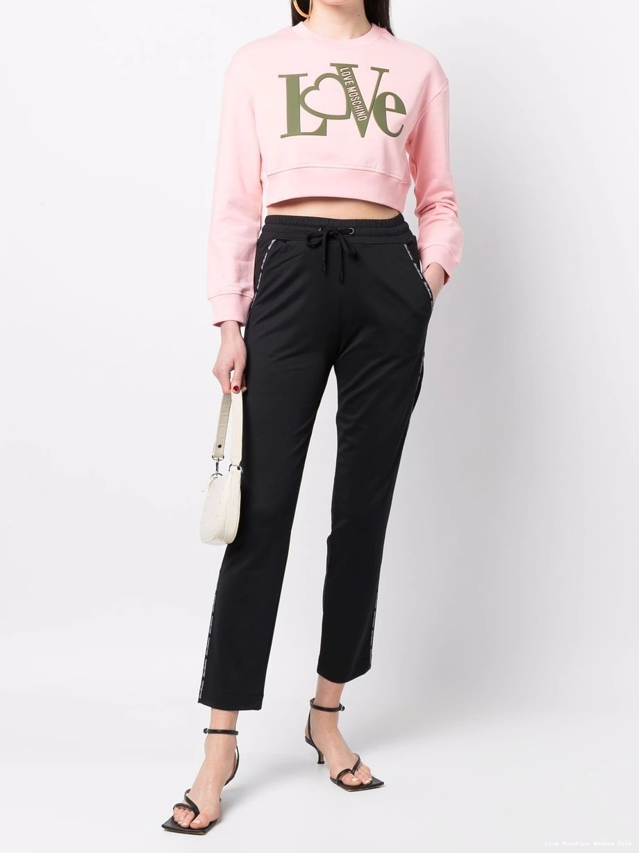 Affordable Women Love trousers Moschino logo-print drawstring 0430